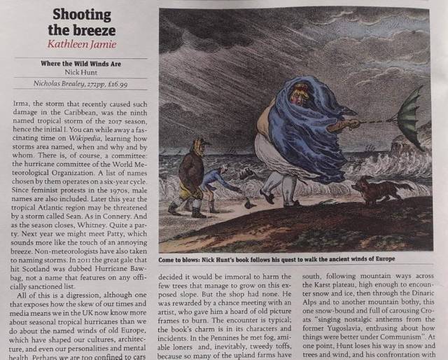 Review of Wild Winds in the New Statesman by Kathleen Jamie