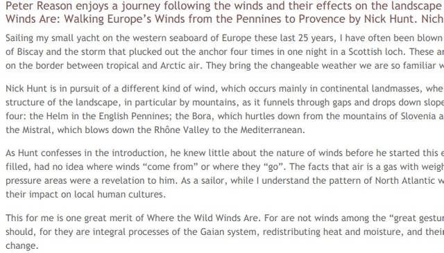 Resurgence & Ecologist review of Where the Wild Winds Are